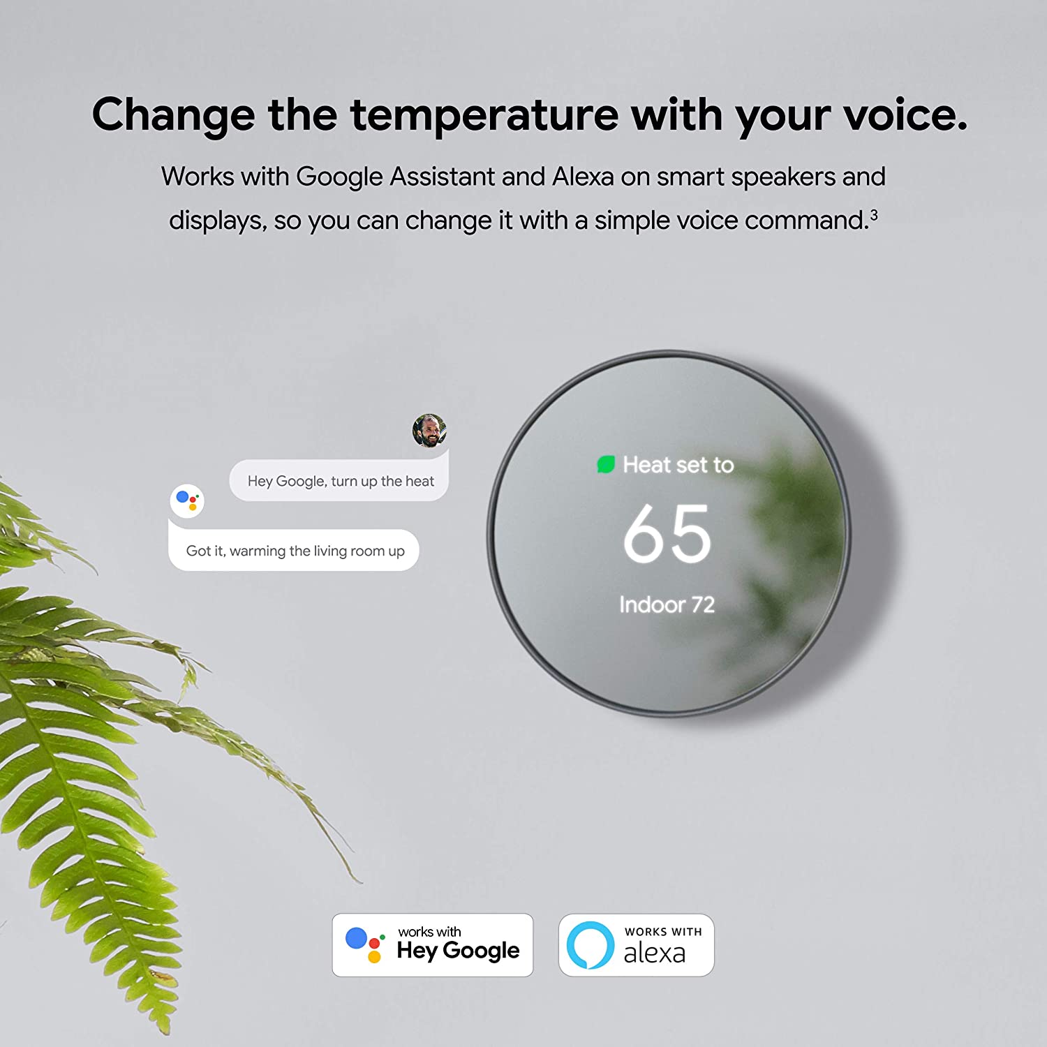 Google Nest Thermostat - Smart Thermostat for Home - Programmable Wifi Thermostat - Snow...