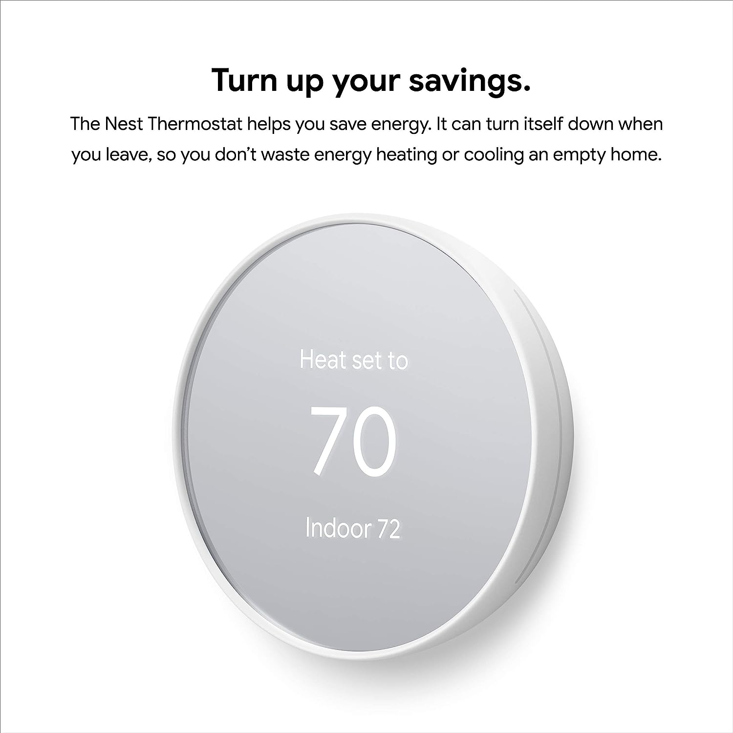Google Nest Thermostat - Smart Thermostat for Home - Programmable Wifi Thermostat - Snow (Renewed)