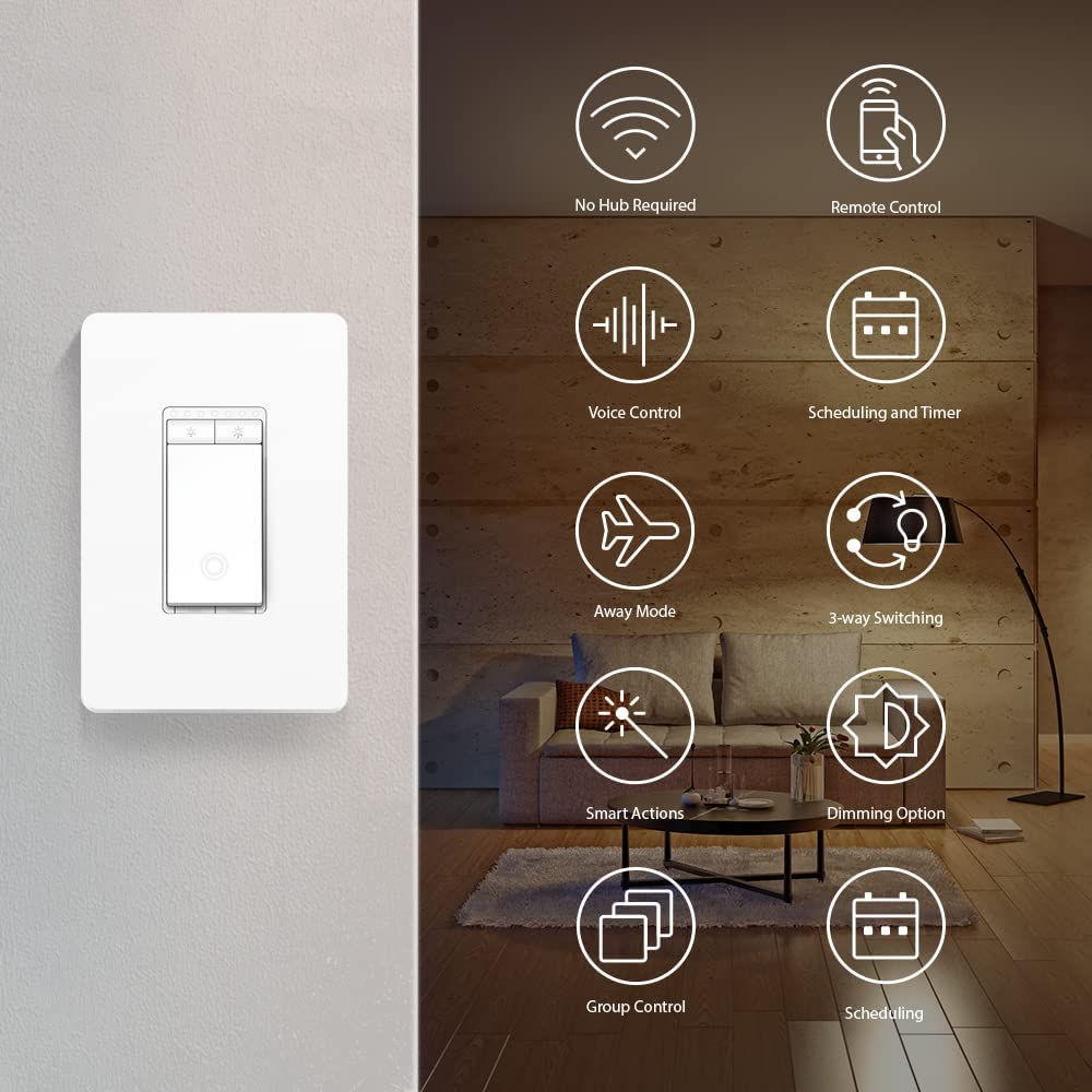 Kasa Smart 3 Way Dimmer Switch KIT, Dimmable Light Switch Compatible with Alexa, Google Assistant and SmartThings, Neutral Wire Needed, 2.4GHz, ETL Certified, No Hub Required (KS230 KIT) , White...