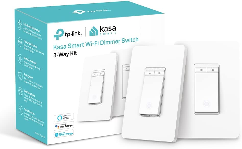 Kasa Smart 3 Way Dimmer Switch KIT, Dimmable Light Switch Compatible with Alexa, Google Assistant and SmartThings, Neutral Wire Needed, 2.4GHz, ETL Certified, No Hub Required (KS230 KIT) , White...