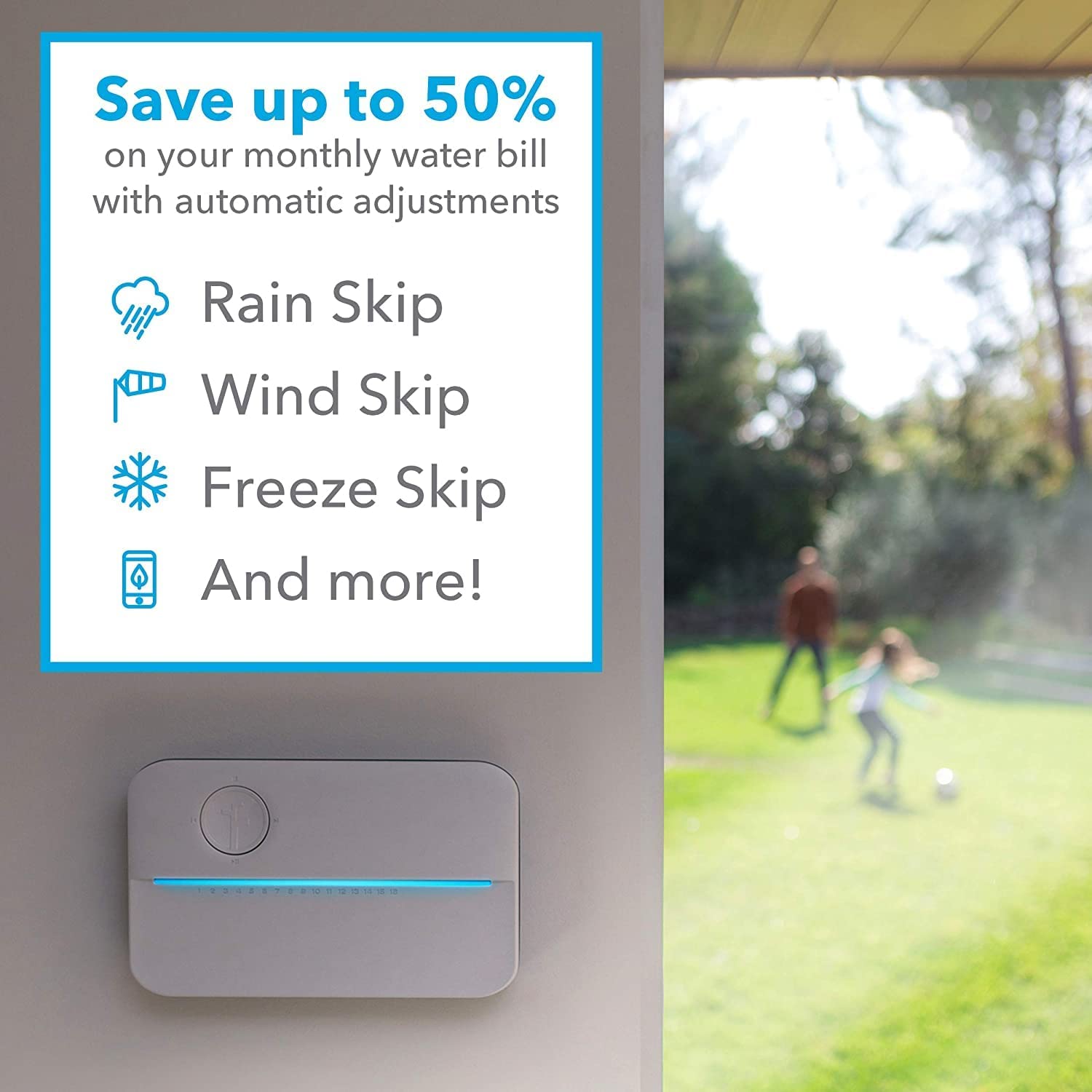 Rachio 3: 8 Zone Smart Sprinkler Controller (Simple Automated Scheduling + Local Weather Intelligence. Save Water w/ Rain, Freeze & Wind Skip), App Enabled, Works w/ Alexa, Fast & Easy Install...