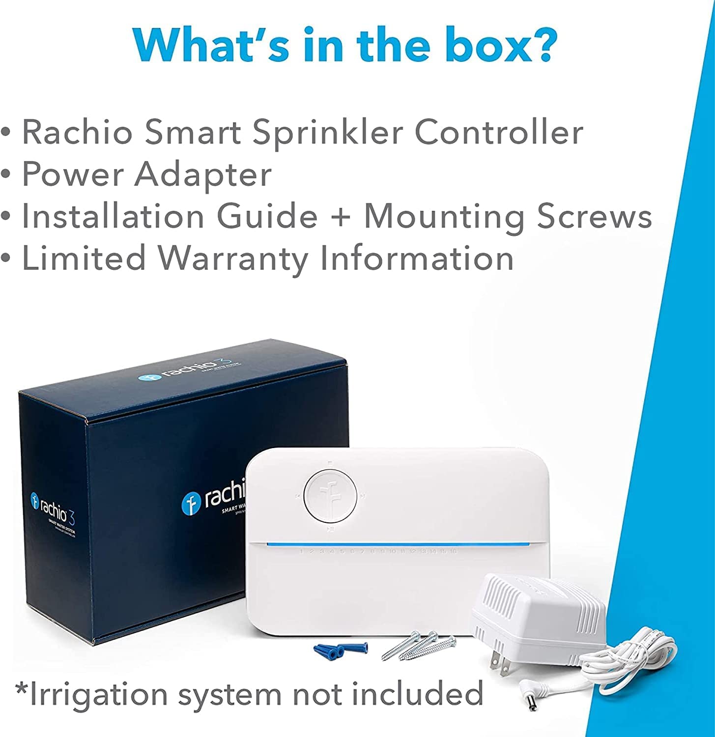 Rachio 3: 8 Zone Smart Sprinkler Controller (Simple Automated Scheduling + Local Weather Intelligence. Save Water w/ Rain, Freeze & Wind Skip), App Enabled, Works w/ Alexa, Fast & Easy Install...