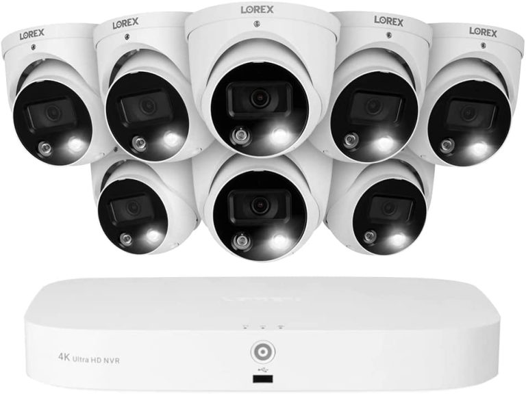 8-channel Fusion NVR System with Smart Deterrence and Mask Detection Security Cameras 8