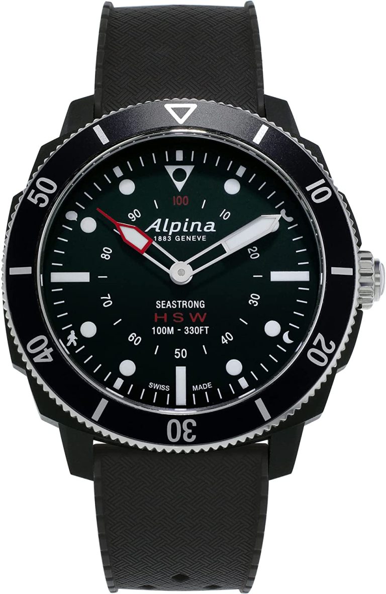 Alpina Men's AL-282LBB4V6 Horological Smart Watch Analog Display Quartz Black Watch