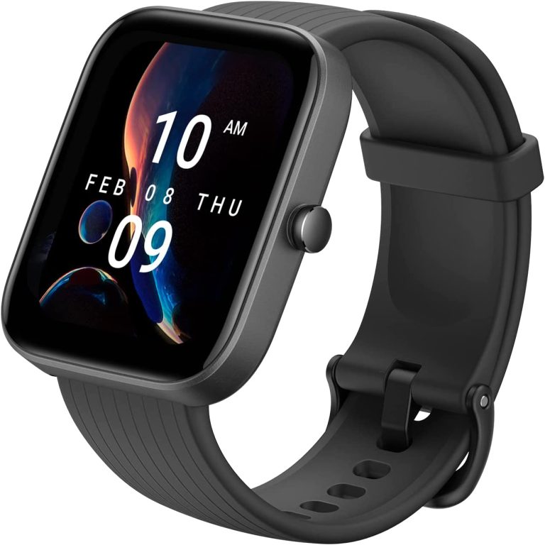 Amazfit Bip 3 Pro Smart Watch for Android iPhone, GPS, 1.69" Display, 14-Day Battery Life, 60+ Sports Modes, Blood Oxygen Heart Rate Monitor, Water-Resistant(Black) (Renewed)