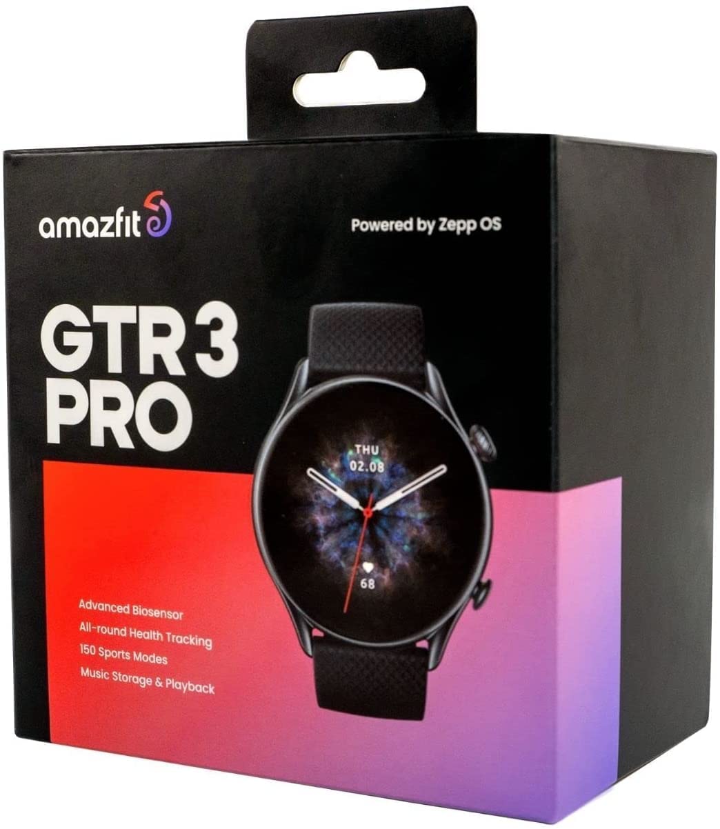 Amazfit GTR 3 Smart Watch for Men, 21-Day Battery Life, Alexa Built-in, 150 Sports Modes & GPS, 1.39”AMOLED Display, SpO2 Heart Rate Tracker, Water Resistant, Fitness Watch for Android iPhone, Black