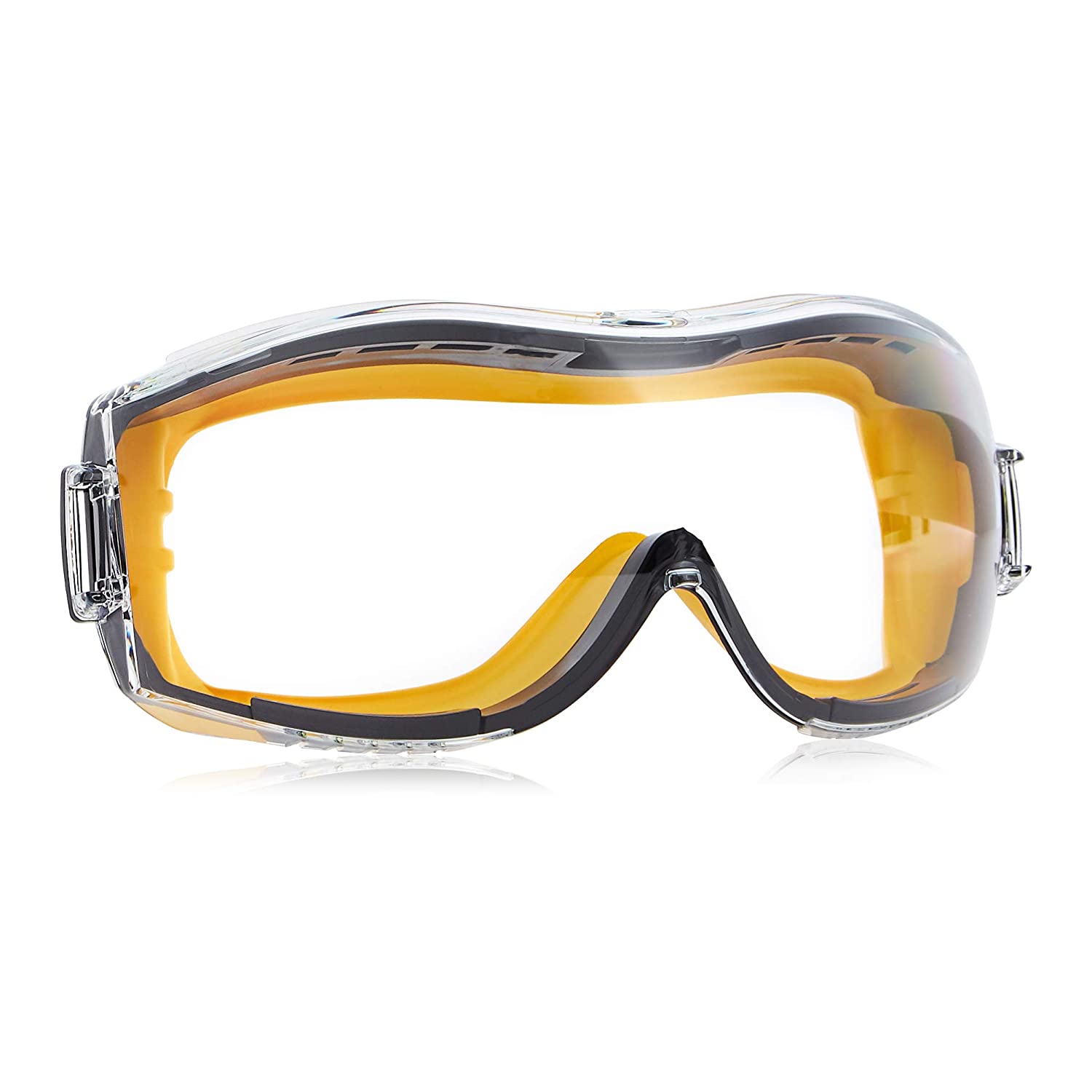 Amazon Basics Safety Goggle - Anti-Fog, Clear Lens and Elastic Headband, 2-Count