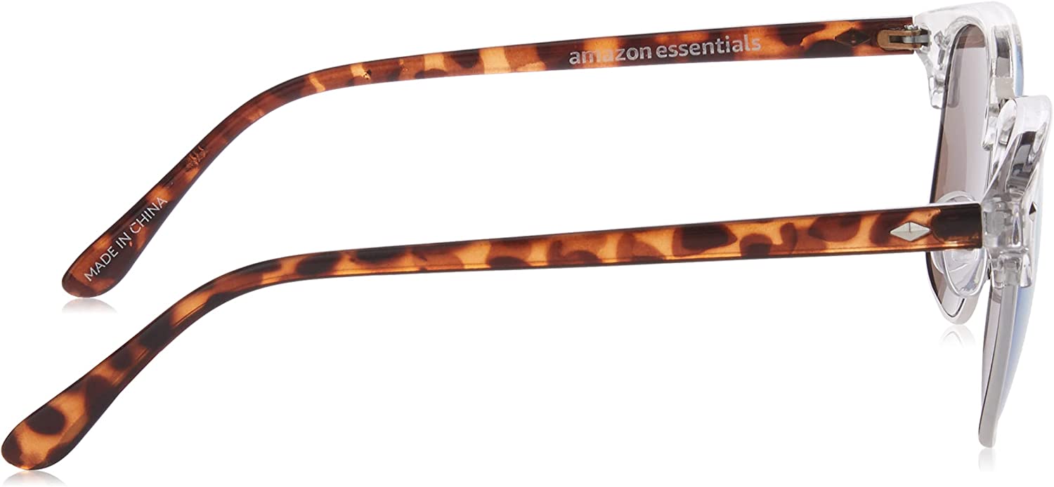Amazon Essentials Unisex Half Frame Sunglasses Panto