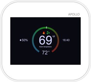 Apollo Programmable Thermostat Fan Coil Unit 2 4 Pipe WiFi Smart Humadity Room Humidity Monitor Home Voice Remote Controlled System Climate Heating Cooling Air Filter Energy Saving Sensor HAVC AC FCU