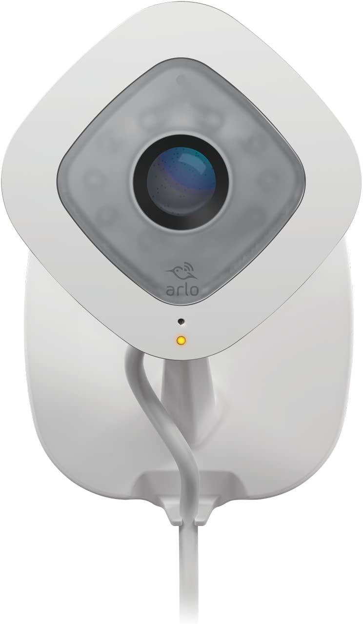 Arlo (VMC3040-100NAS) Q – Wired, 1080p HD Security Camera | Night Vision, Indoor Only, 2-Way Audio | Cloud Storage Included | Works with Alexa (VMC3040), White