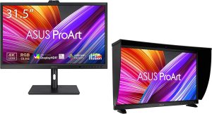 ASUS ProArt Display 32” 4K HDR Computer Monitor (PA32UCR-K) - IPS, 1000nits, ΔE < 1, 98% DCI-P3, 99.5% Adobe RGB, USB-C, HDMI, X-rite i1 Calibrator, Compatible with Laptop & Mac Monitor