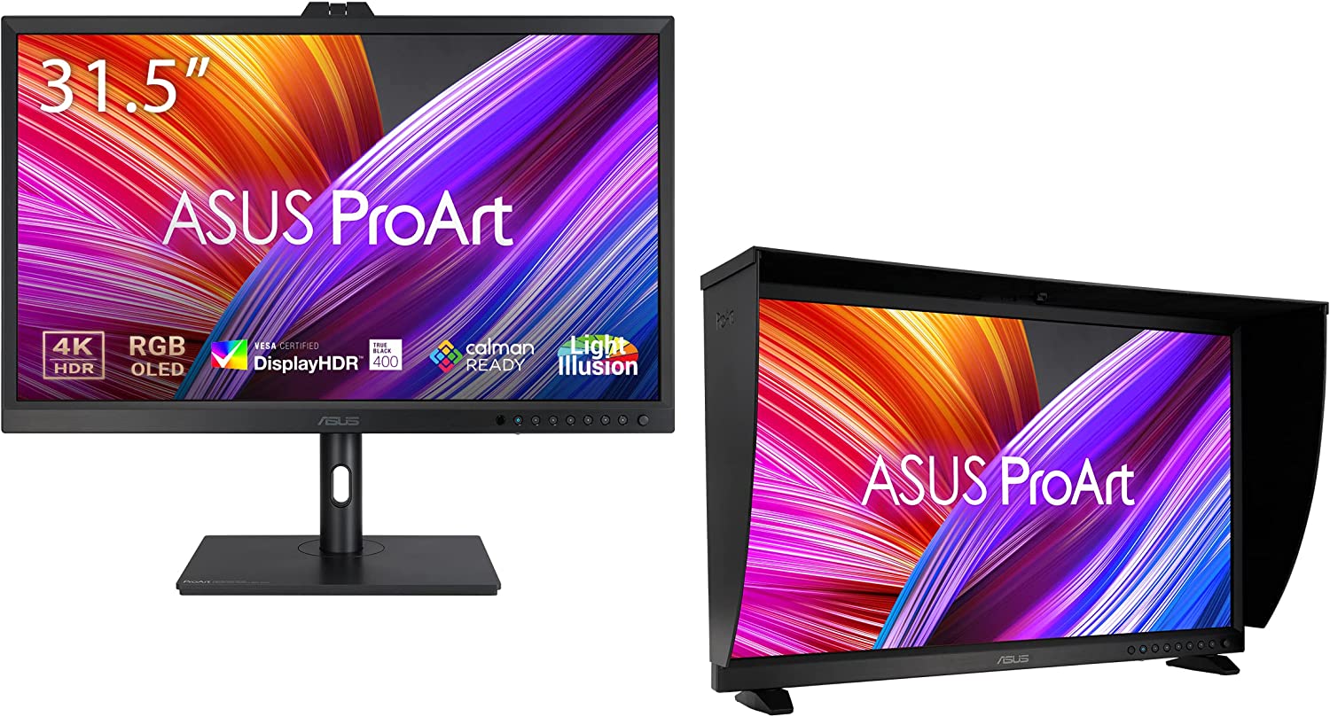 ASUS ProArt Display 32” 4K HDR Computer Monitor (PA32UCR-K) – IPS, 1000nits, ΔE < 1, 98% DCI-P3, 99.5% Adobe RGB, USB-C, HDMI, X-rite i1 Calibrator, Compatible with Laptop & Mac Monitor