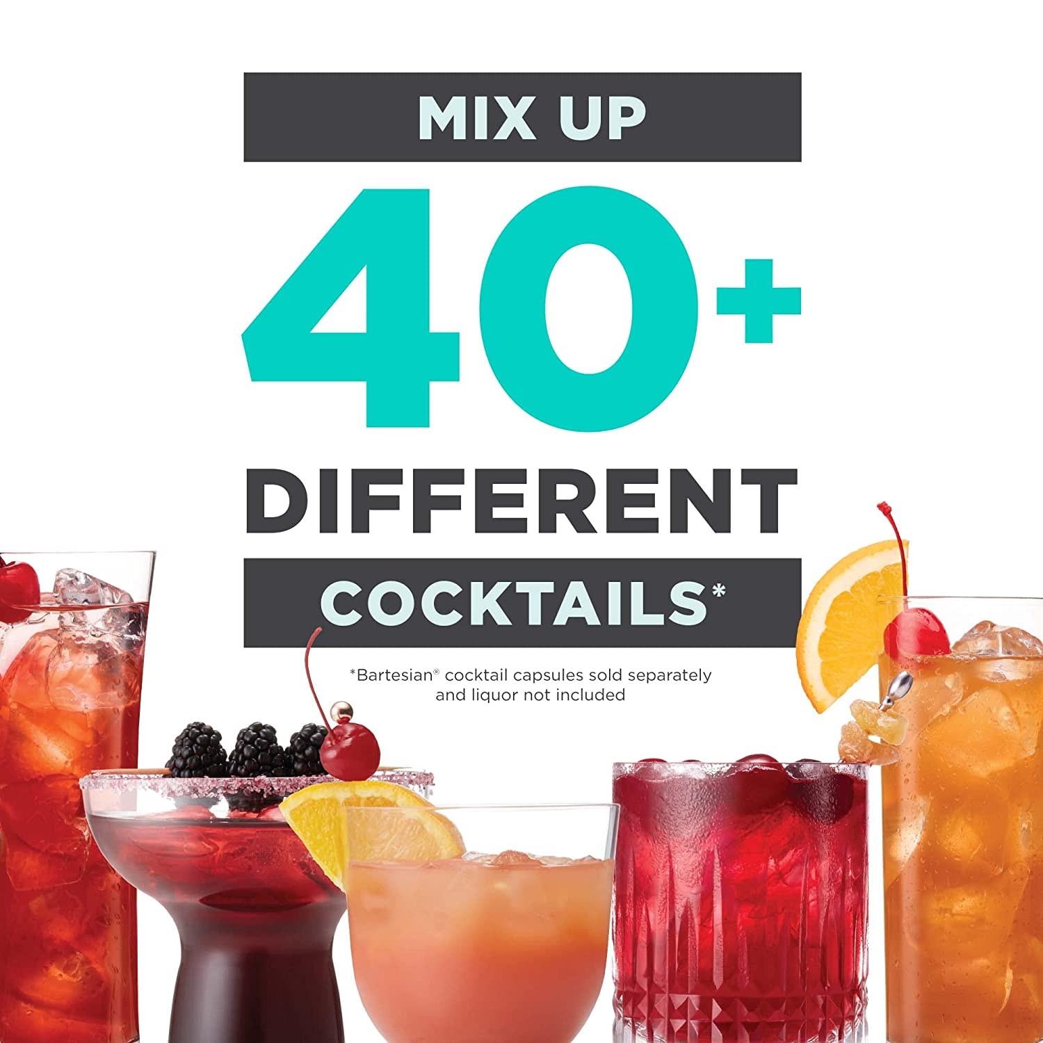 bev by BLACK+DECKER Cocktail Maker Machine and Drink Maker for Bartesian capsules (BEHB101)