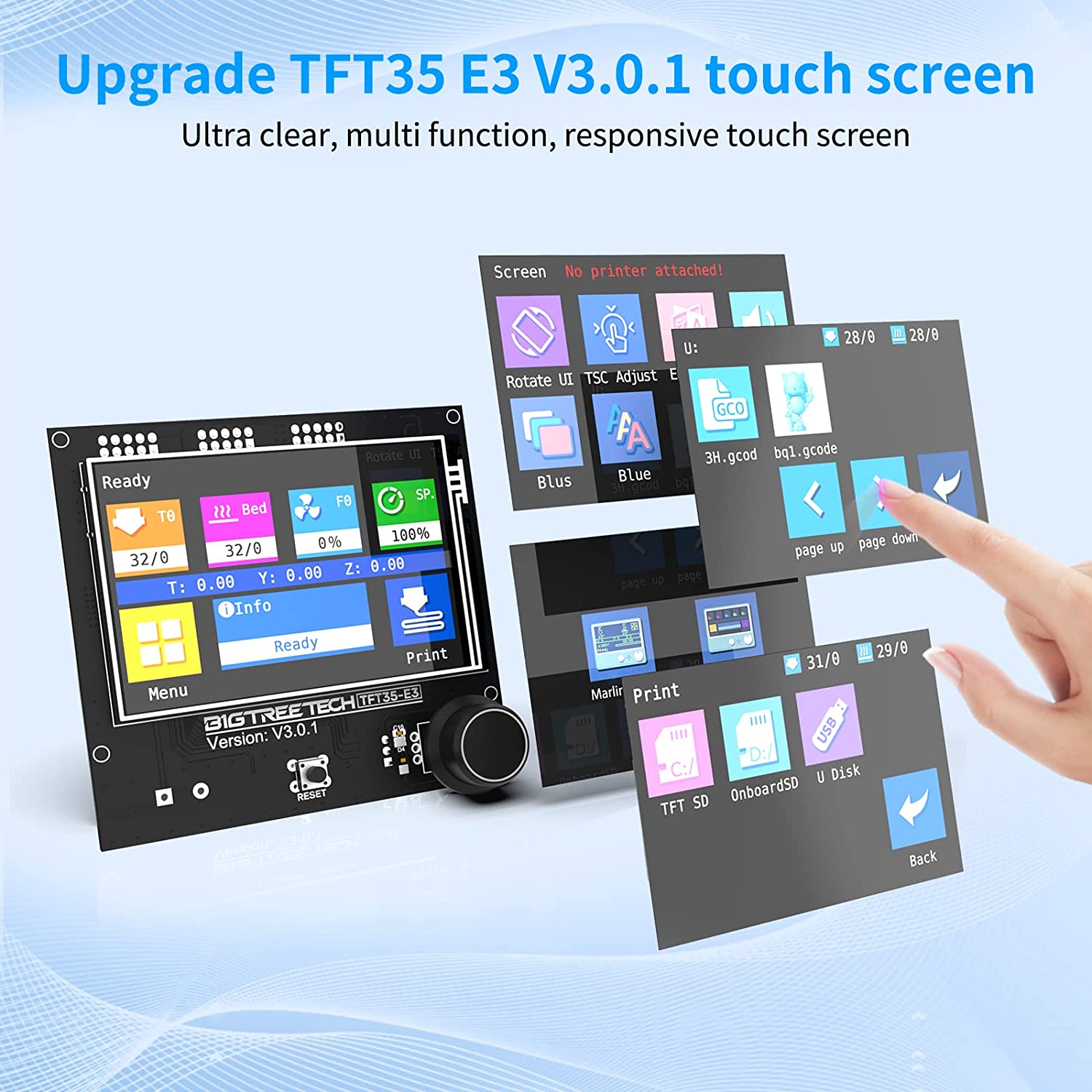 BIGTREETECH TFT35 SPI V2.1 Touch Screen Display Smart Controller Panel Use with CB1 Support Klipper Firmware Compatible with BTT Manta E3EZ Manta M8P Manta M4P Manta M5P