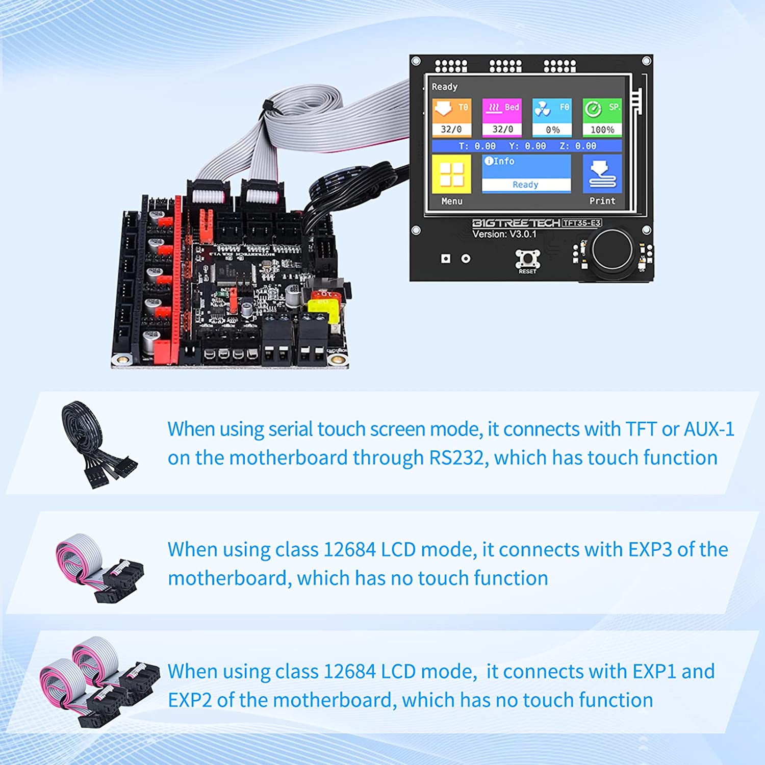 BIGTREETECH TFT35 SPI V2.1 Touch Screen Display Smart Controller Panel Use with CB1 Support Klipper Firmware Compatible with BTT Manta E3EZ Manta M8P Manta M4P Manta M5P