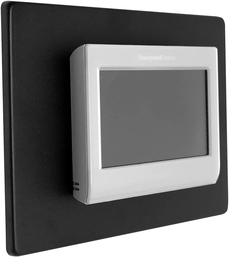BLENKL Aluminum Decorative Wall Plate Mount for Honeywell Touch Screen Smart Home WiFi Thermostat (Black)