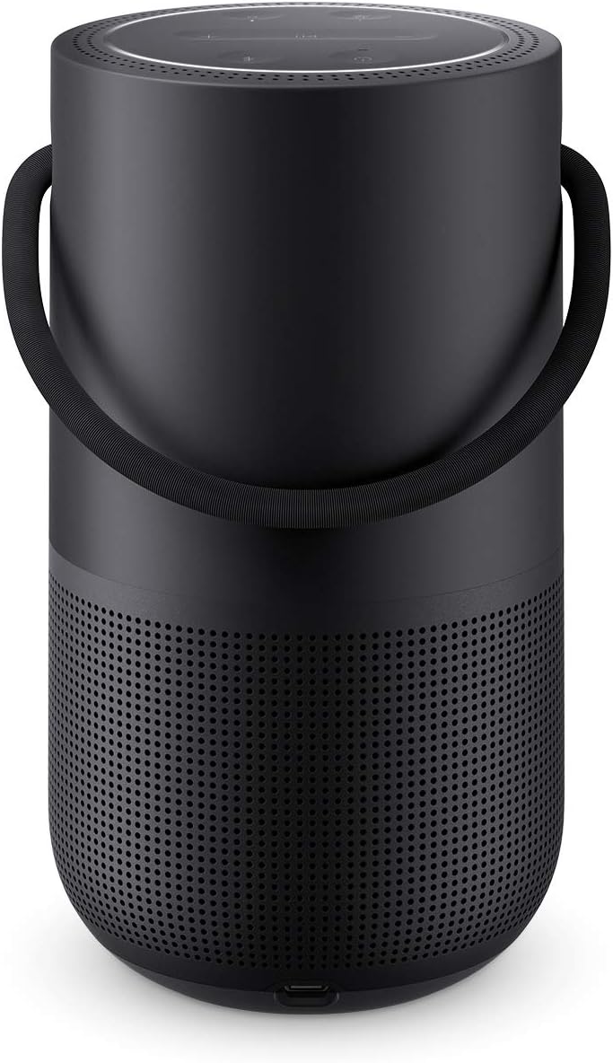 Bose Portable Smart Speaker — Wireless Bluetooth Speaker with Alexa Voice Control Built-In, Silver & Portable Home Speaker Charging Cradle, Silver