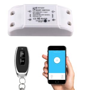 COLOROCK remote switch, WiFi &RF433, AC90-250V 10A, 1Gang wireless relay switch.Compatible with Alexa/Google Home,Voice Control,Timer Function.