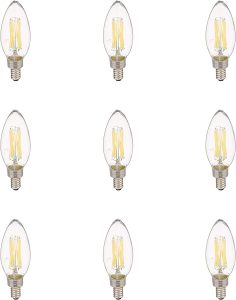 Cree Lighting TB11-07027MDCH25-12DE12-1-12 B11 Clear Glass Filament Candelabra 75W Equivalent, 700 lumens, Dimmable LED Bulb, 2 Count (Pack of 1), Soft White