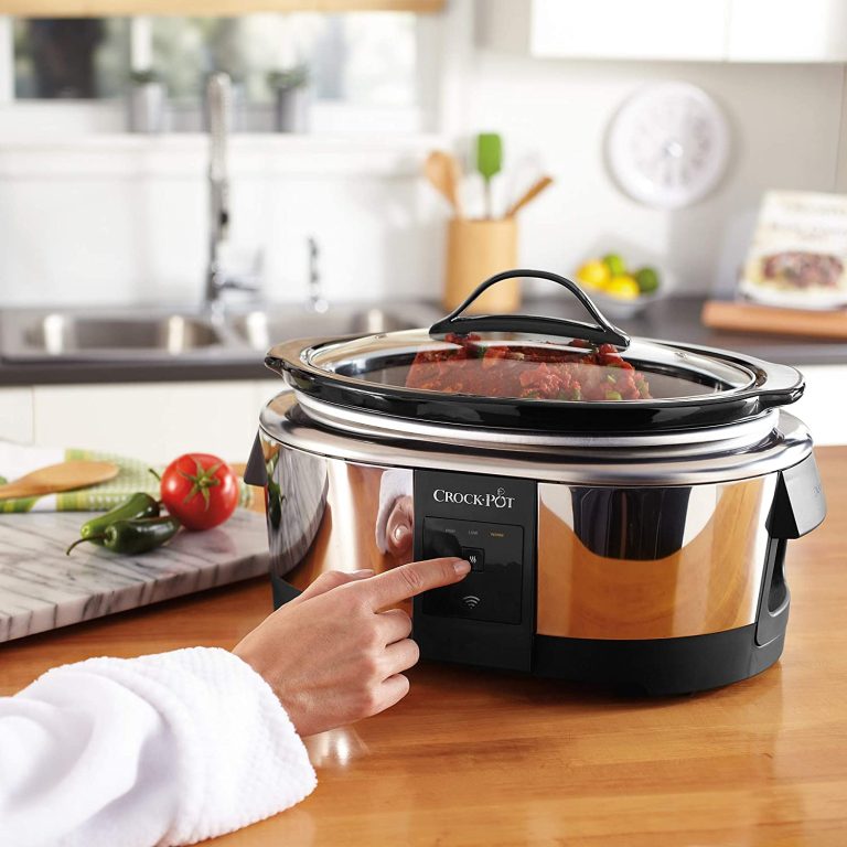 Crock-Pot Slow Cooker Works with Alexa 6-Quart Programmable Stainless Steel 2139005, A Certified for Humans Device