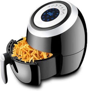 DHTDVD 1500W Air Fryer Large Capacity Air Fryer Household Smoke-Free Electric Frying Pan Smart Touch Screen Fries Machine