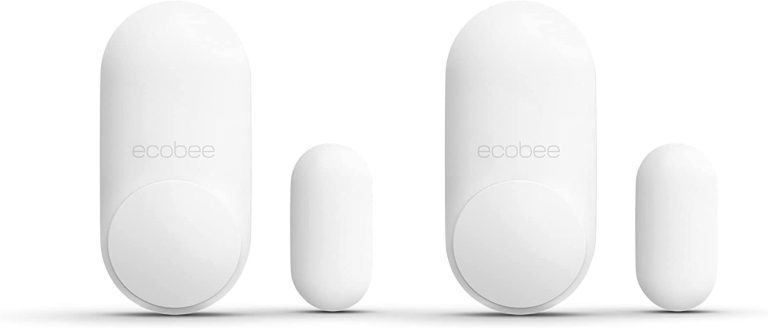 ecobee Smart Sensor for Doors & Windows 2 Pack – Wifi Contact Sensor for Home Security, Energy Savings – Compatible with ecobee Smart Thermostats – Temperature sensor