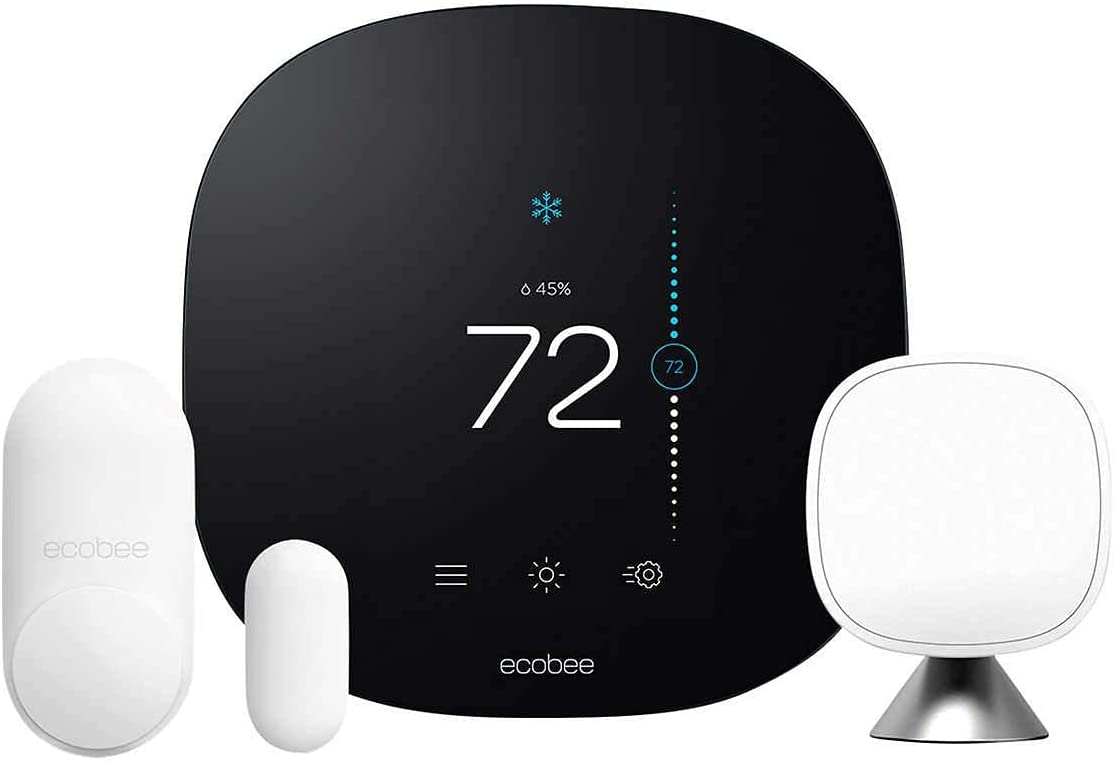 Ecobee3 Lite Smart Thermostat with Whole Home Sensors (1 Door/Window, 1 SmartSensor)