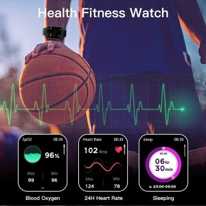 Forfitead Smart Watch Answer/Make Calls, 1.7" Touchscreen Smartwatch for Women Men Voice Assistant & Notification, Fitness Watch with SpO2 Heart Rate Sleep Monitor for iOS and Android, 28 Sport Modes