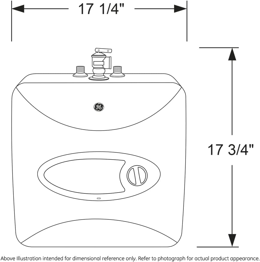 GE APPLIANCES Point of Use Water Heater | Electric Water Heater with Adjustable Thermostat & Drain Valve | 10 Gallon | 120 Volt | Stainless Steel, Gray (GE10P08BAR)