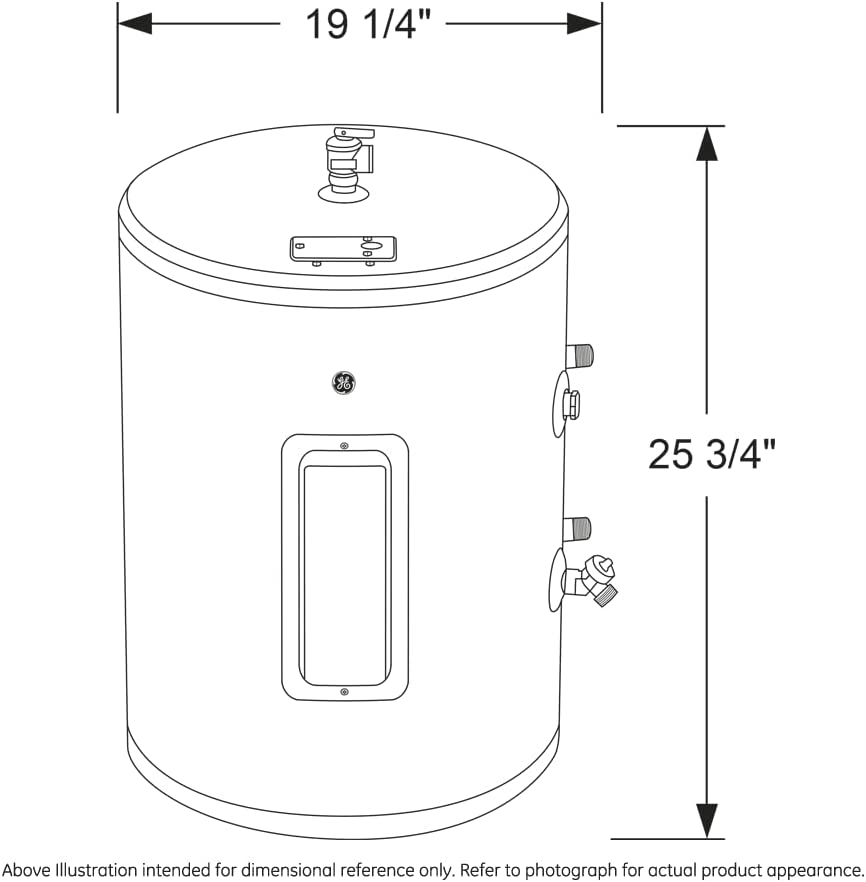 GE APPLIANCES Point of Use Water Heater | Electric Water Heater with Adjustable Thermostat & Drain Valve | 10 Gallon | 120 Volt | Stainless Steel, Gray (GE10P08BAR)