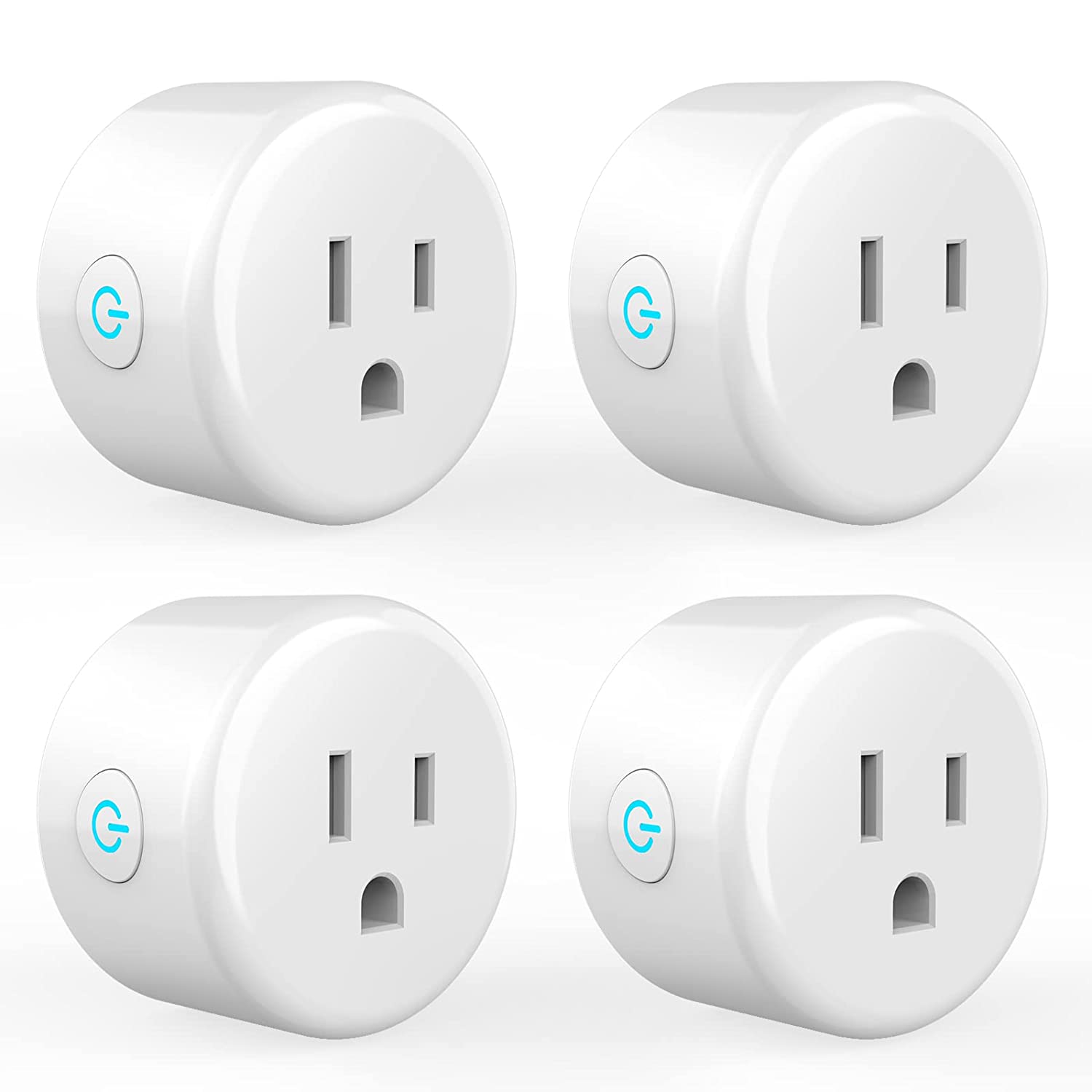 GHome Smart Mini Plug Compatible with Alexa and Google Home, WiFi Outlet Socket Remote Control with Timer Function, Only Supports 2.4GHz Network, No Hub Required, ETL FCC Listed (1 Pack), White