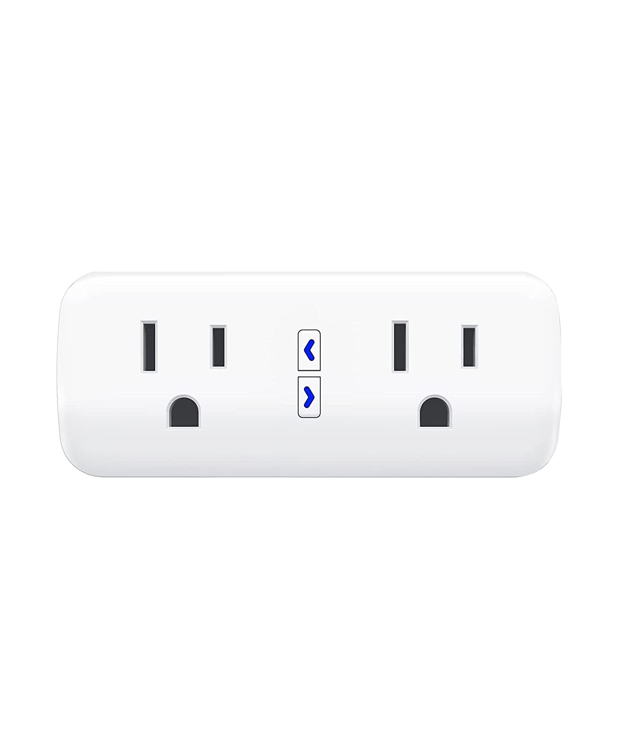 GHome Smart Mini Plug, Wi-Fi Outlet Extender Surge Protector Dual Smart Socket Compatible with Alexa or Google Home, Independently Or Together Control, FCC Listed (2 Pack), White