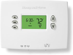 Honeywell TH2110DH1002 Thermostat, Horizontal PRO 2000 5+2 Day Programmable - Backlit, 1H/1C Dual Powered