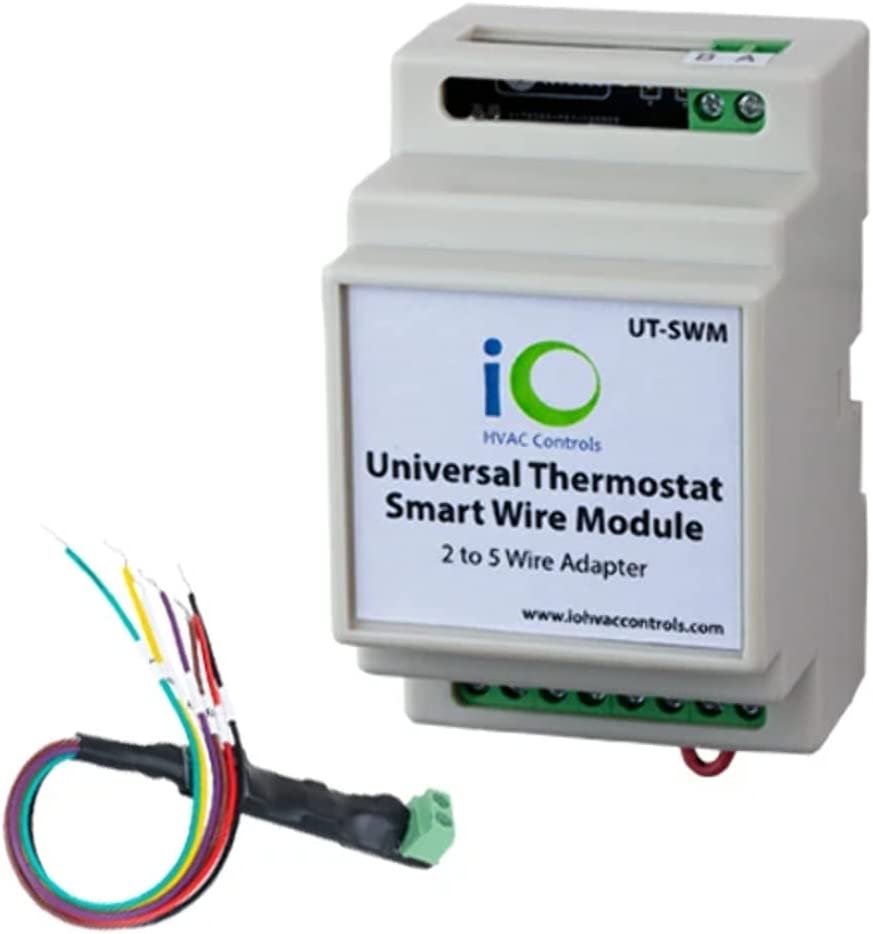 iO HVAC Controls UT-SWM Universal Thermostat Smart Wire Module with 2 to 5 Wire Adapter