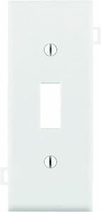 Leviton PSC1-W 1-Gang Toggle Device Switch Wallplate, Sectional, Thermoplastic Nylon, Device Mount, Center Panel, White