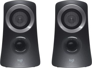 Logitech Z313 2.1 Multimedia Speaker System with Subwoofer, Full Range Audio, 50 Watts Peak Power, Strong Bass, 3.5mm Inputs, PC/PS4/Xbox/TV/Smartphone/Tablet/Music Player - Black