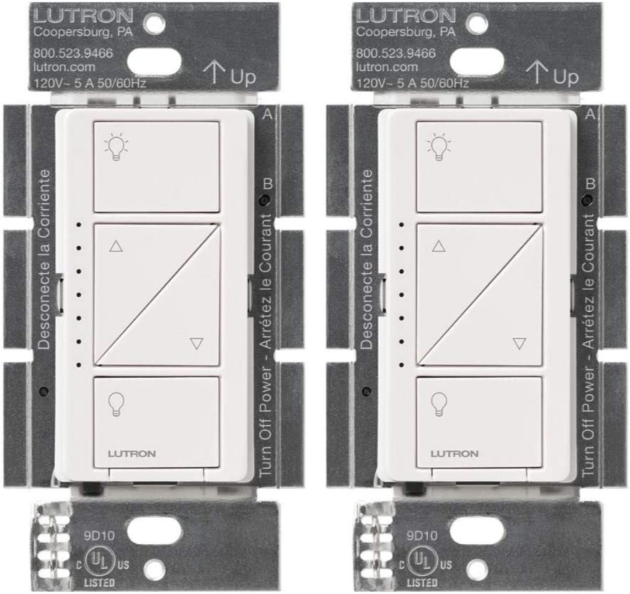 Lutron Caséta Wireless Smart Lighting Dimmer Switch for Wall and Ceiling Lights | PD-6WCL-WH-3-A | White (3-Pack)