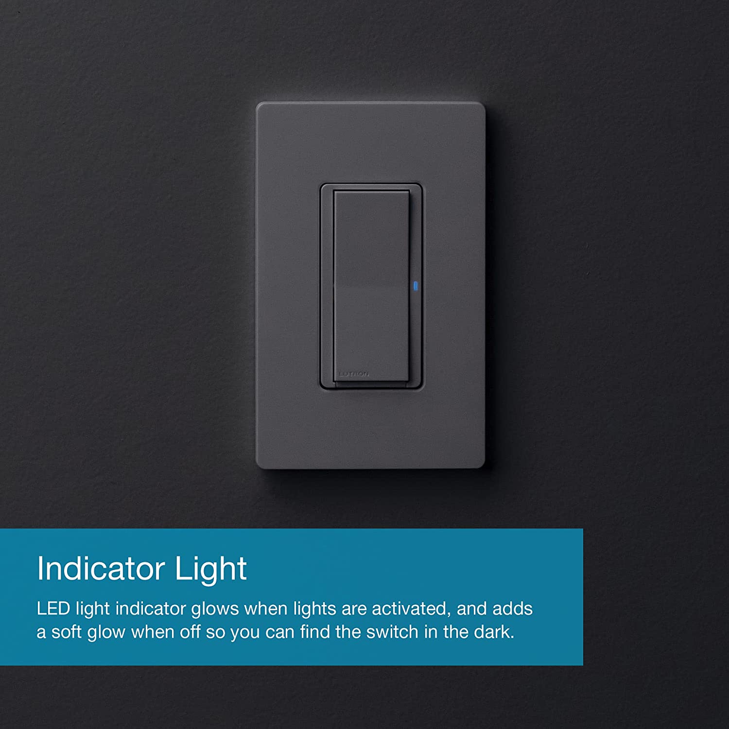 Lutron Claro Smart Switch with Wallplate for Caséta Smart Lighting, for On/Off Control of Lights or Fans | Neutral Wire Required | DVRFW-5NS-WH-A | White