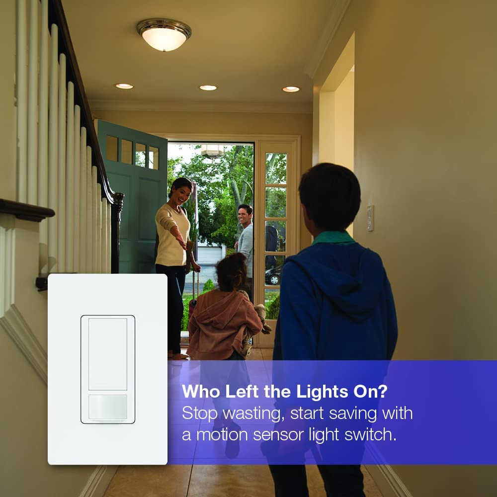 Lutron Maestro Motion Sensor Switch | 5 Amp, Single-Pole/Multi-Location | MS-OPS5M-AL, Almond