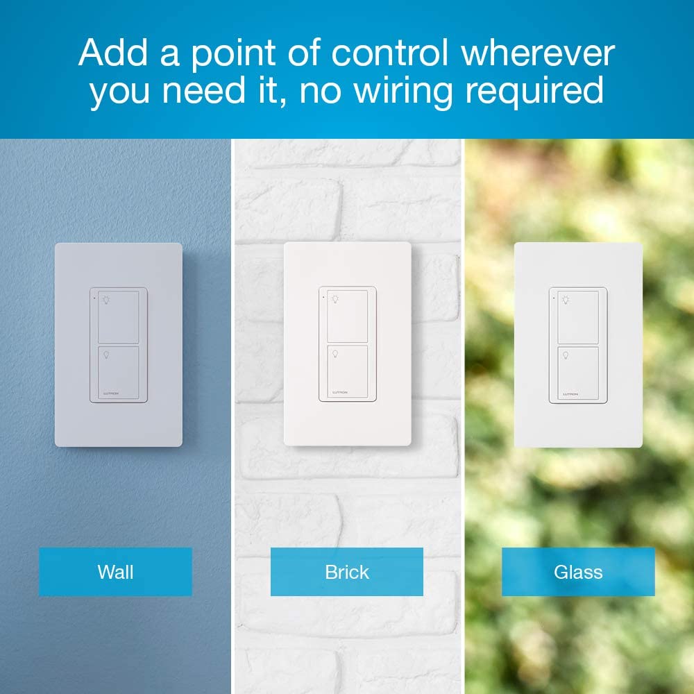 Lutron PJ2-2B-GWH-L01-3 White Pico Remote for Caseta Smart Home Switch (3 Pack) | PJ2-2B-GWH-L01, 3 Count