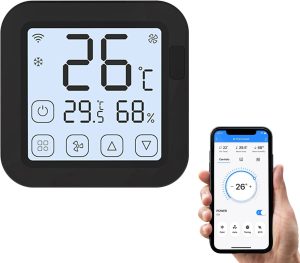 mewmewcat Smart Air Conditioner Controller, Smart Thermostat for Mini Split, Window & Portable Air Conditioning Inbuilt Temp & Humidity Sensors