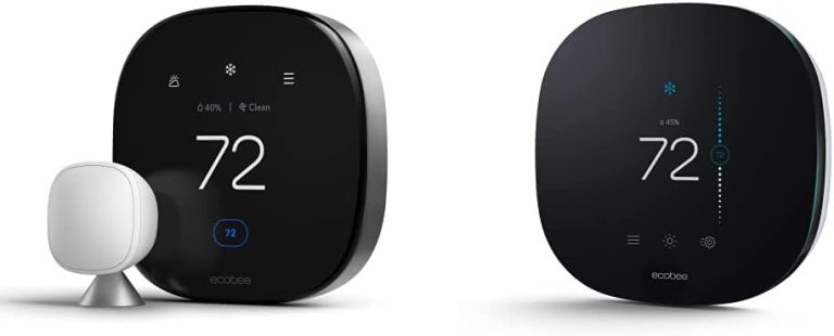 New 2022! ecobee Smart Thermostat Premium with Siri and Alexa and Built in Air Quality Monitor and Smart Sensor & 3 Lite SmartThermostat, Black