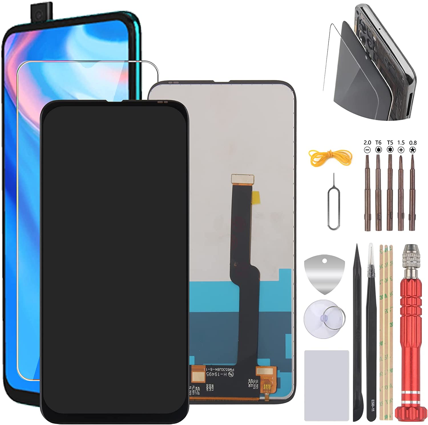 OCOLOR Screen Replacement for Huawei Y9 Prime 2019 P Smart Z Enjoy 10 Plus STK-L21 STK-L22 STK-LX3 STK-LX1 COG Version LCD Display Touch Screen Digitizer Assembly with Tools (Not for Huawei Y9 2019)