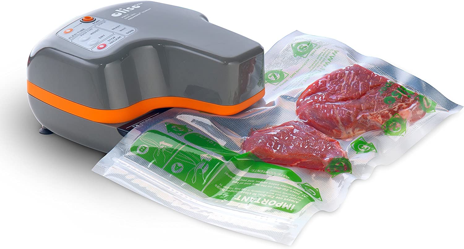 Oliso Pro Frisper PRO-1000 Smart Vacuum Sealer for Food Storage (White)