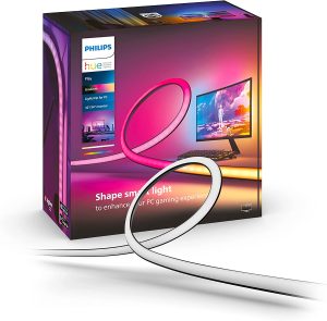 Philips Hue Play Gradient PC Lightstrip [for 32-34 Inch Screens] LED Smart Lighting. Sync for Entertainment, Gaming and Media