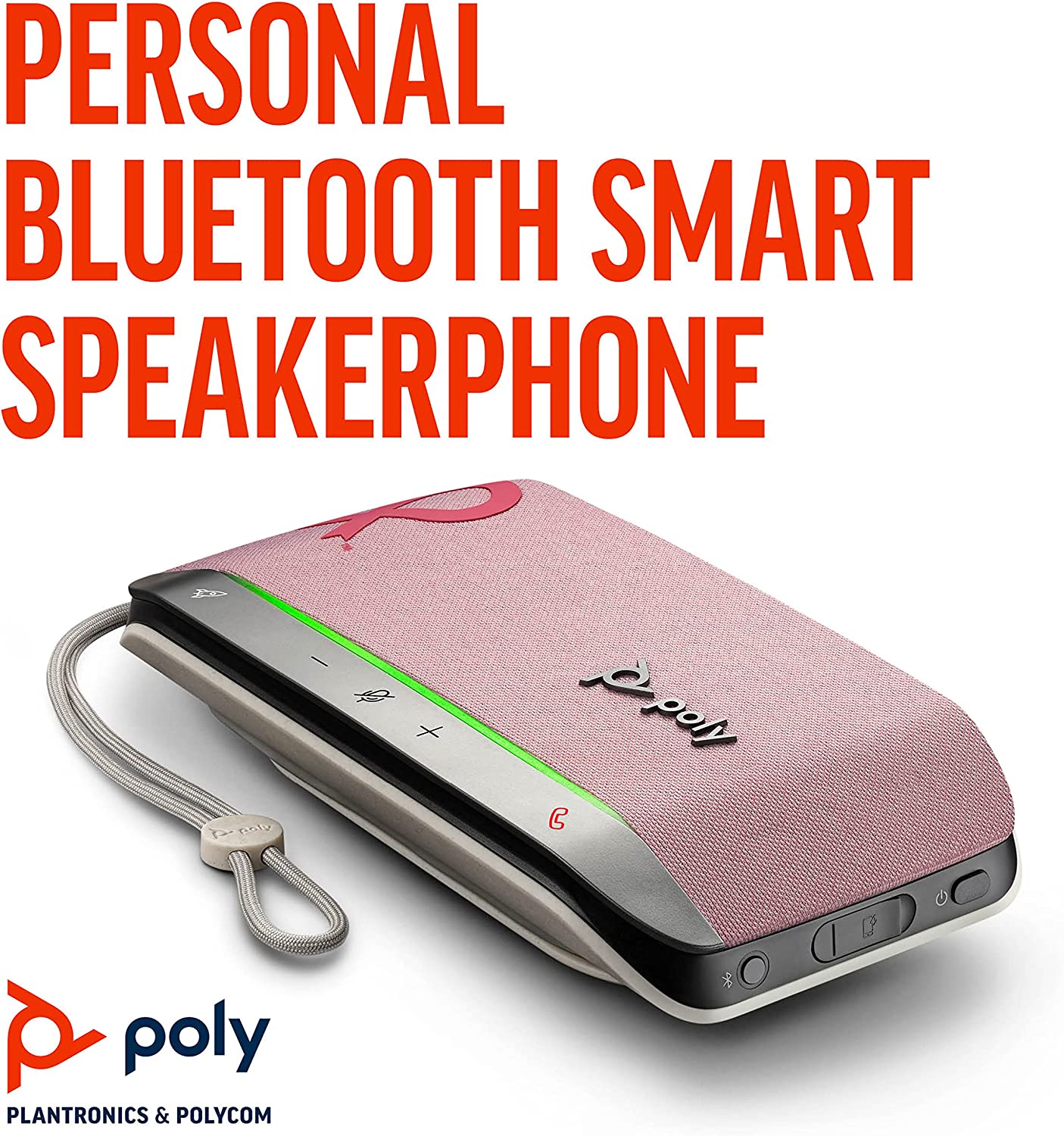 Poly Sync 20 USB-A Smart Speakerphone (Plantronics) - Personal Portable Speakerphone - Noise & Echo Reduction - Connect to Cell Phone via Bluetooth and PC/Mac via USB-A Cable - Teams Certified