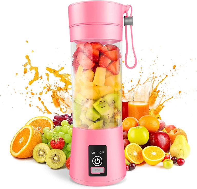 Portable Blender, Personal Blender for Shakes and Smoothies, Blender shake Smoothie for Kitchen Personal Size Blenders with Rechargeable USB, 380Ml Traveling Fruit Veggie Juicer Cup With 6 Blades