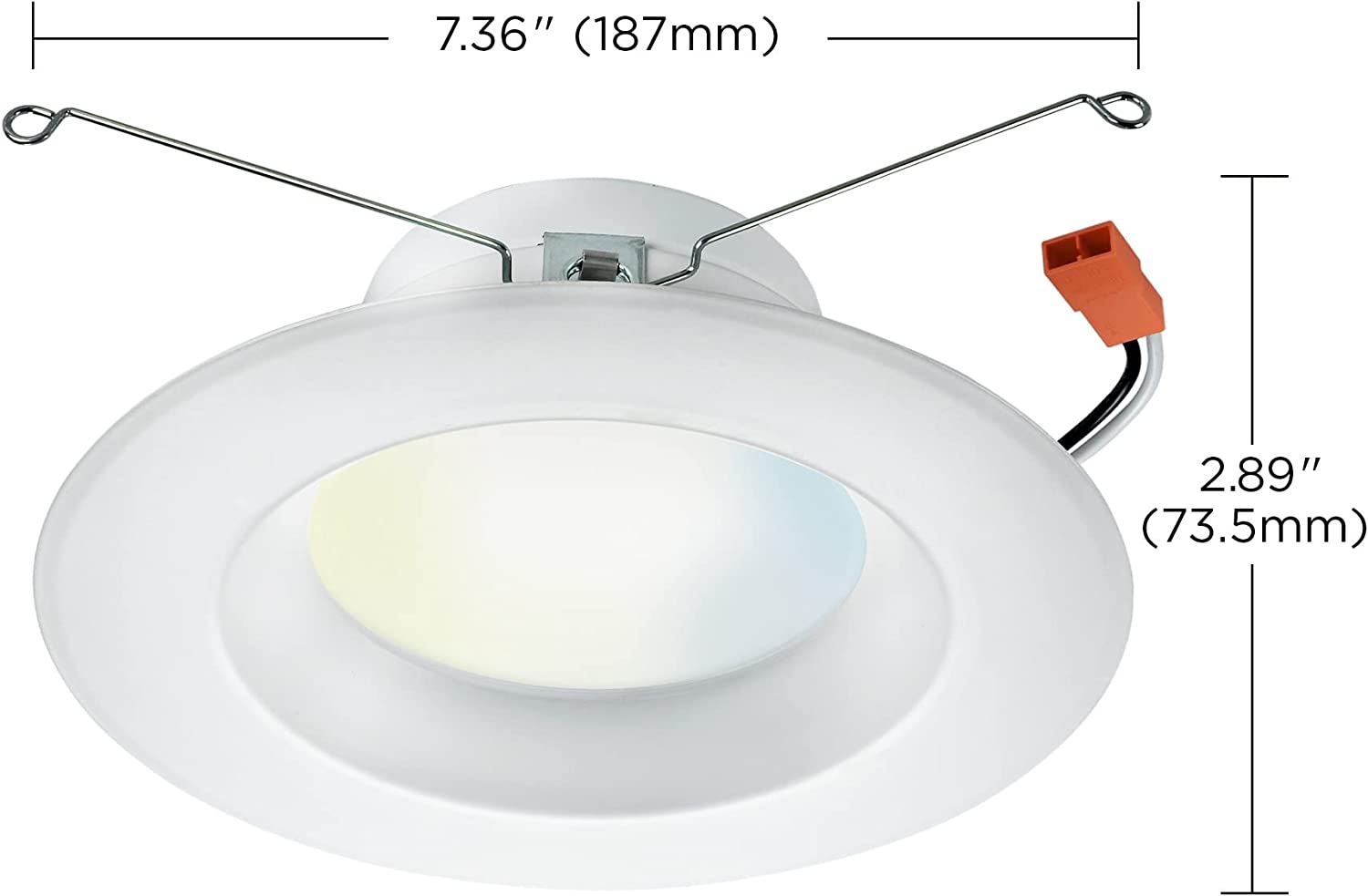 Satco S11260 Starfish 5-6 Inch Retrofit WiFi Smart LED Recessed Downlight, Works with Siri, Alexa, Google Assistant, SmartThings, Tunable White, 800 Lumens