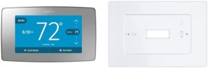 Sensi Touch Smart Thermostat by Emerson & Emerson F61-2689 Wall Plate for Sensi Touch Wi-Fi Thermostat, White