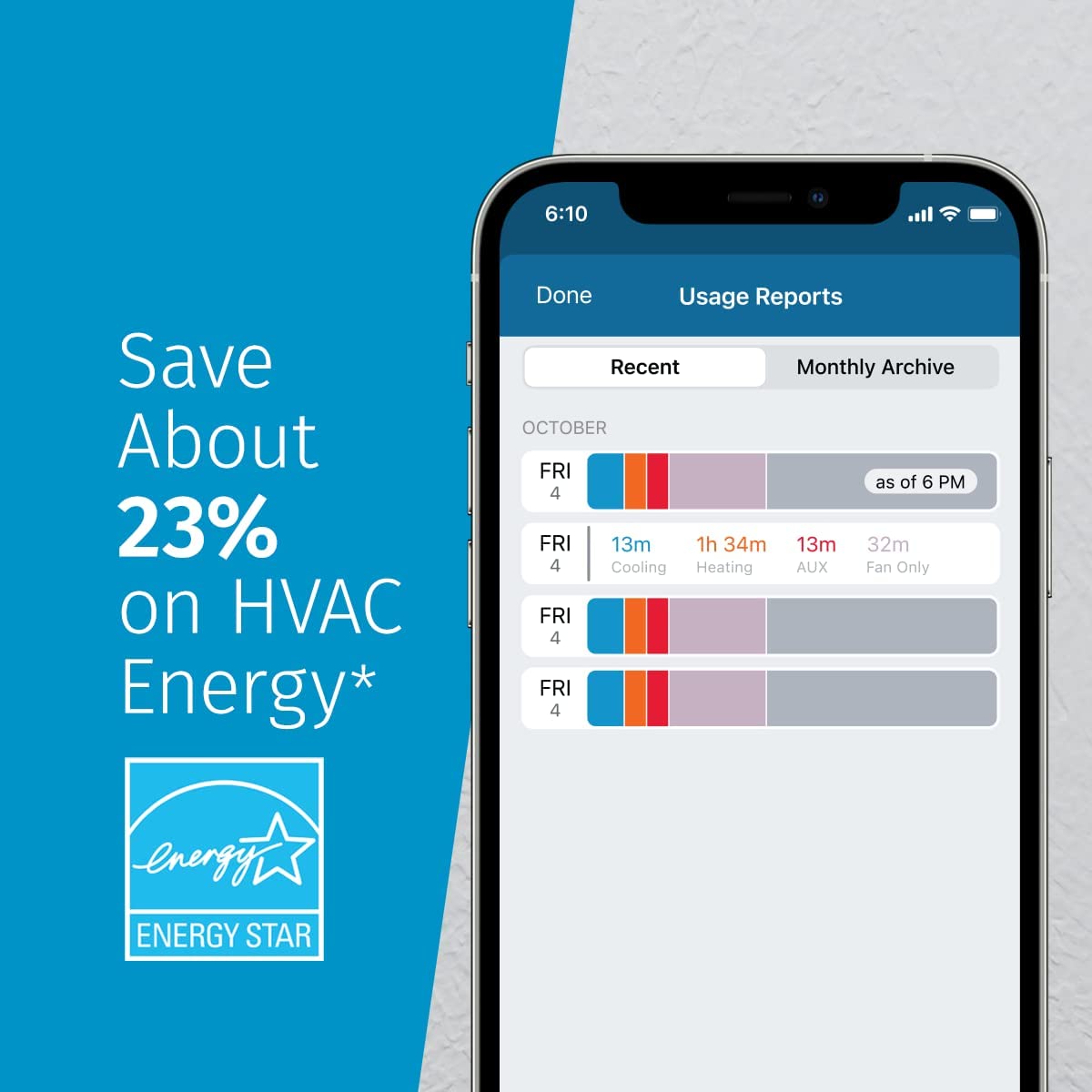 Sensi Touch Smart Thermostat by Emerson, ST75 - Black, C-Wire Required & Emerson F61-2663 Wall Plate for Sensi Wi-Fi Programmable Thermostat, White